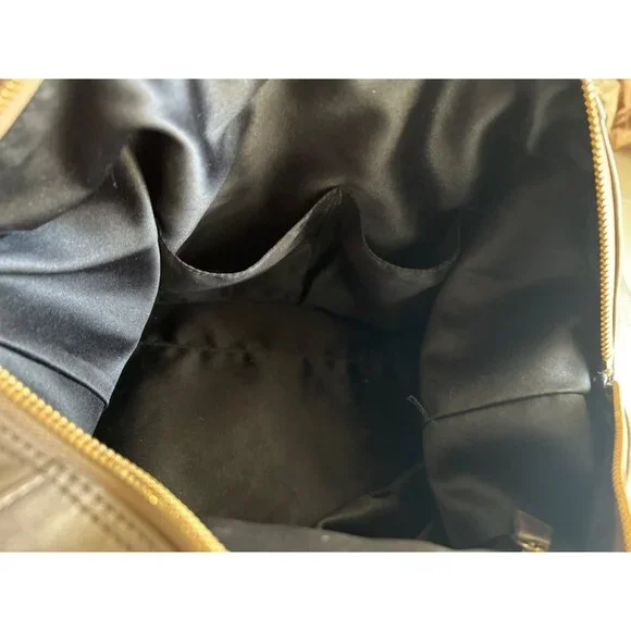 Coach Leather Satchel Bag Taupe With Gold Accents Zip Top Double Handles - Picture 9 of 16